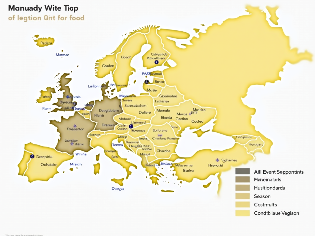 Wine regions and food pairings map