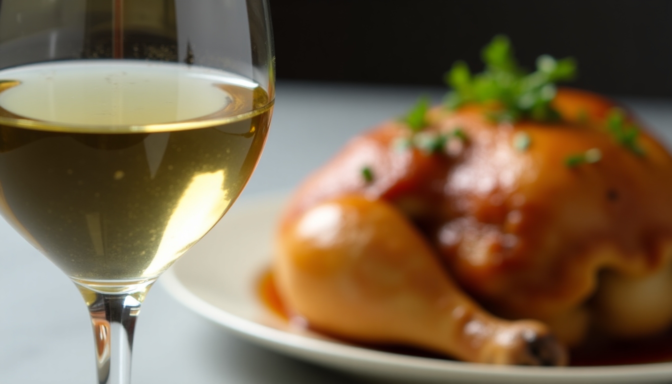 Chardonnay and roast chicken pairing.
