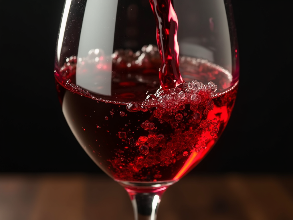 Swirling wine in a glass to release aromas.