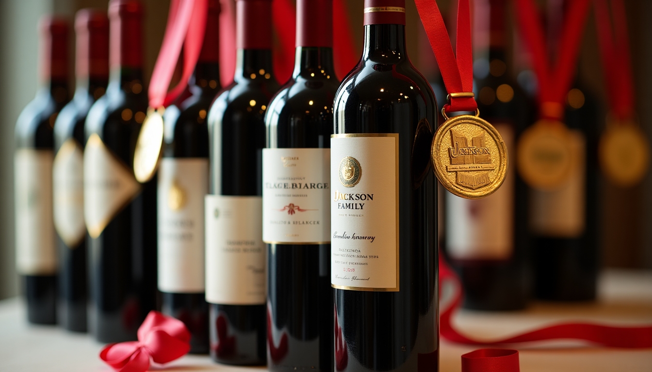 Award-winning wine bottles