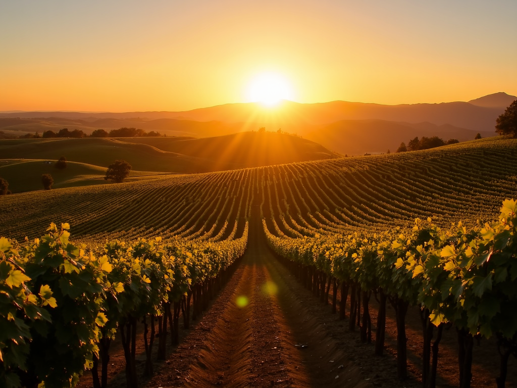 Jackson Family Wines vineyard at sunset