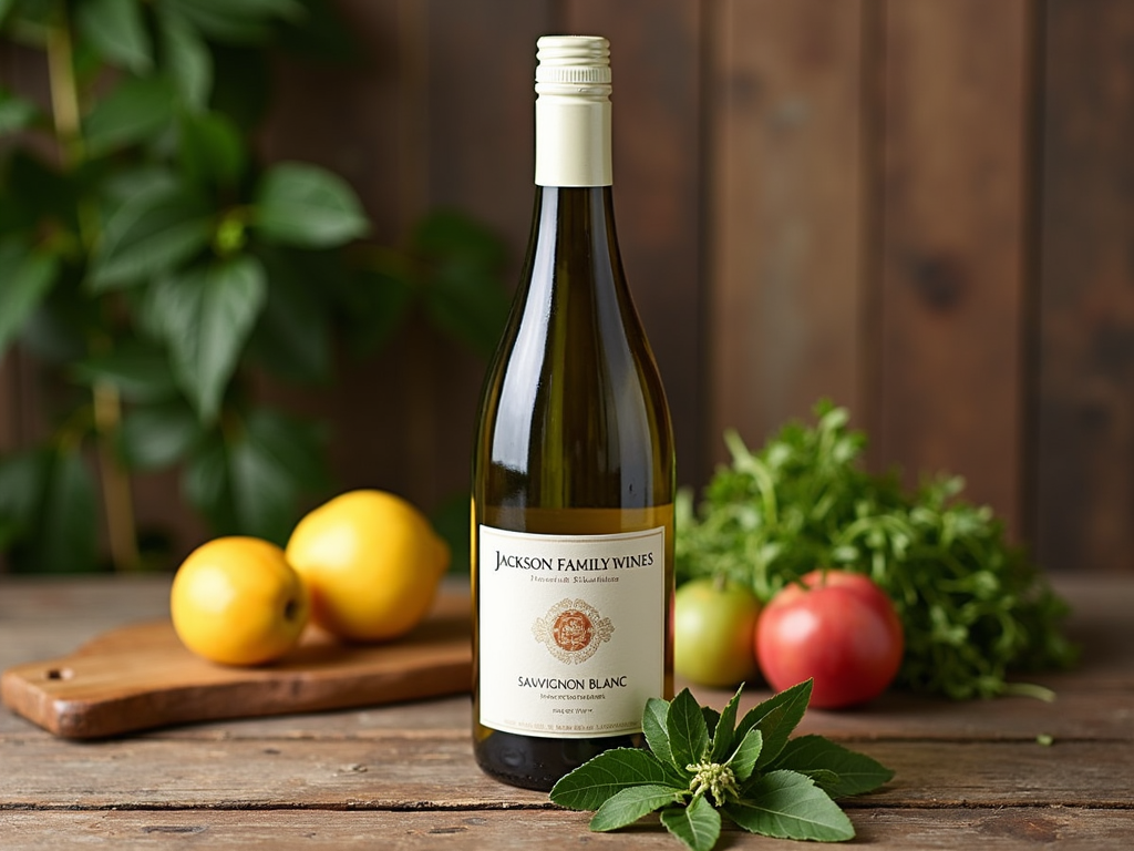 A bottle of Jackson Family Wines' Sauvignon Blanc, ready to be enjoyed with a refreshing meal.