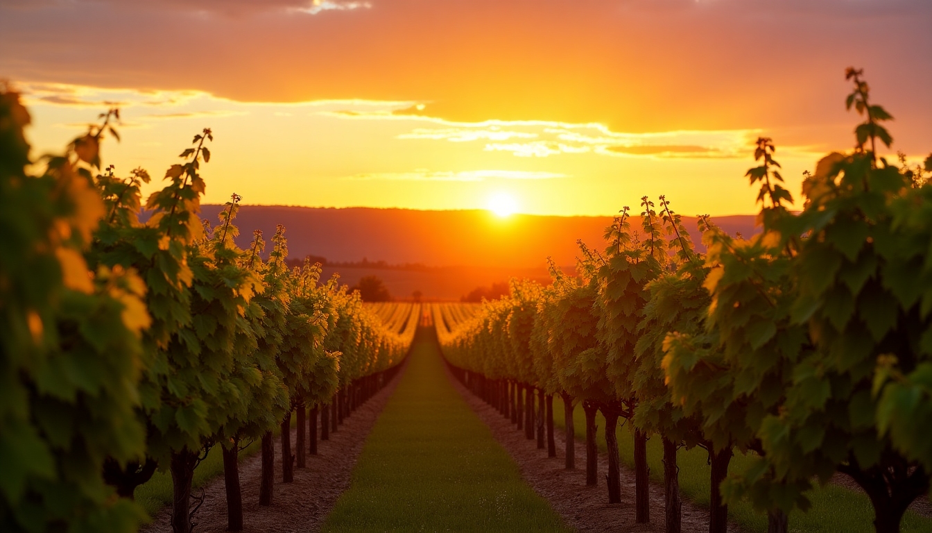 Jackson Family Wines vineyard at sunset