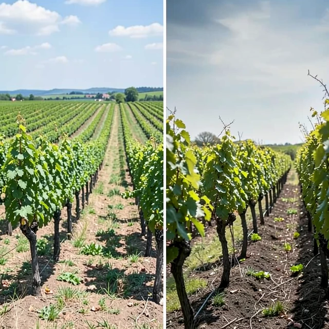 Shifting wine geography: traditional vs. emerging vineyard regions adapting to warmer conditions from climate change.