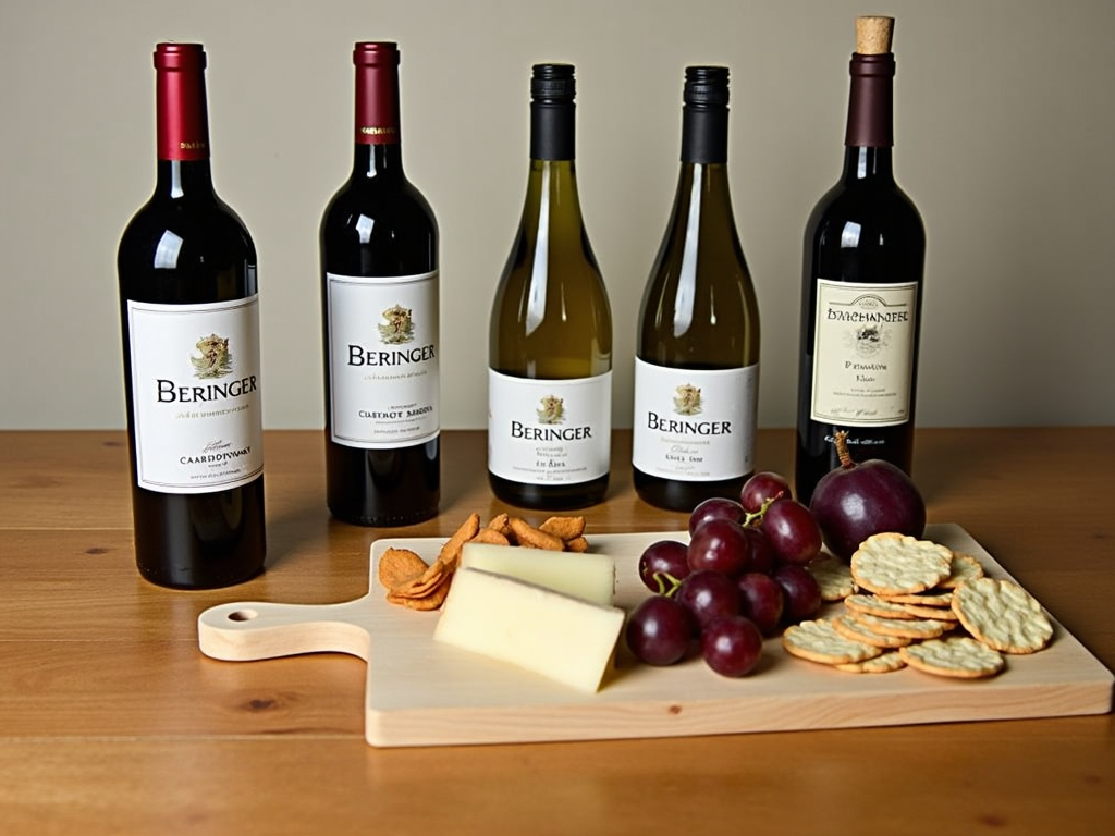 Beringer wine selection with cheese and fruit pairings