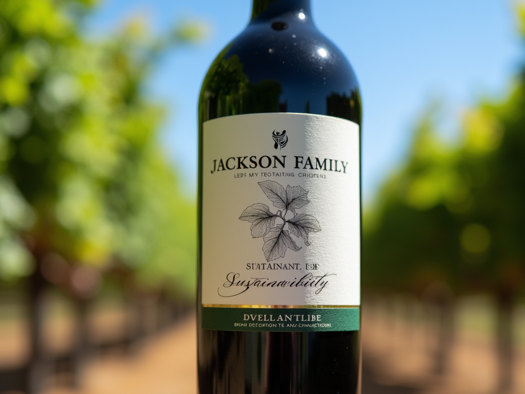 Jackson Family Wines bottle with sustainability label
