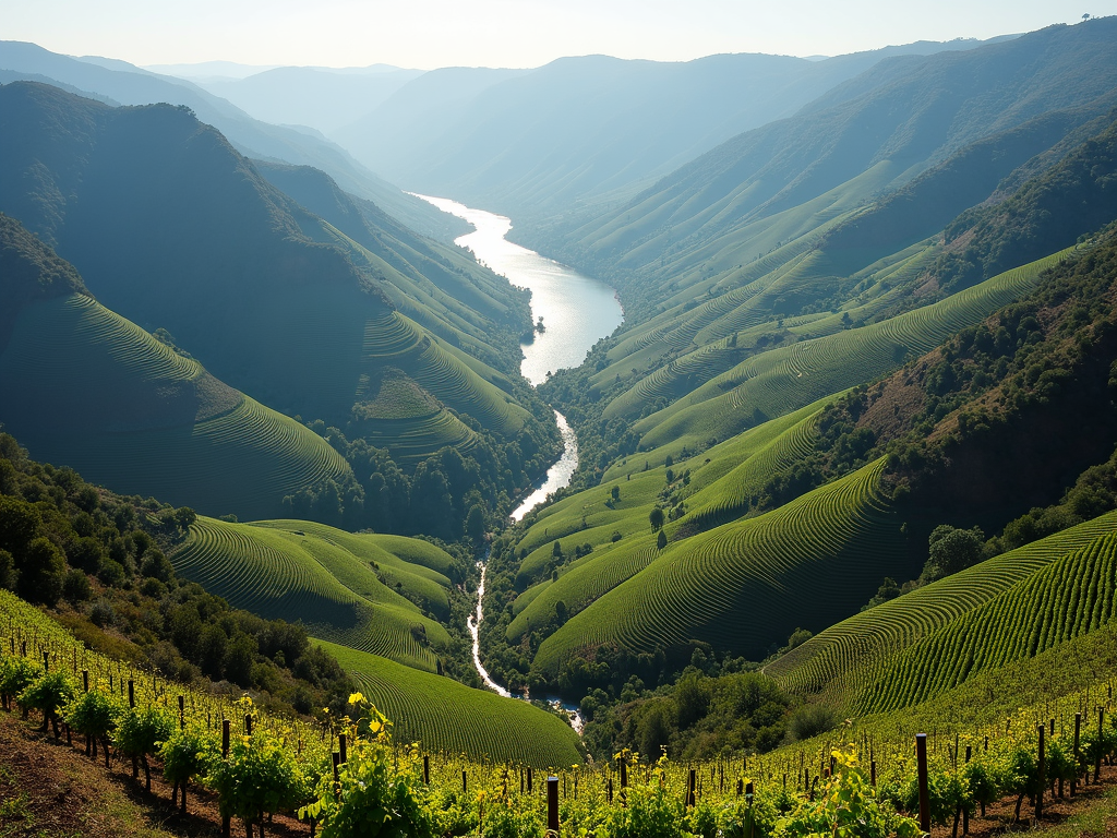Terraced vineyards in Douro Valley