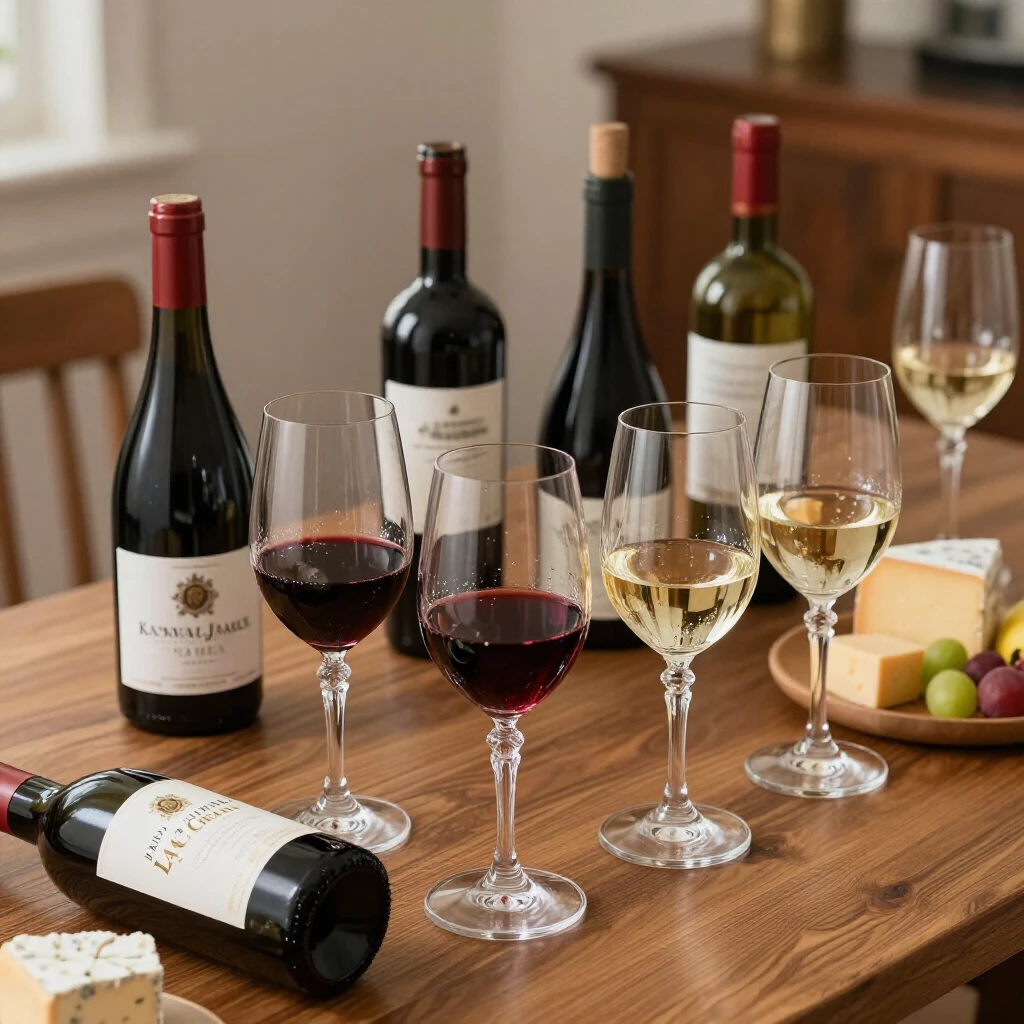Elegant wine tasting with glasses of red and white wines from Jackson Family Wines brands
