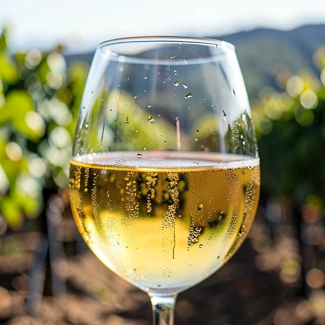 Glass of California Chardonnay