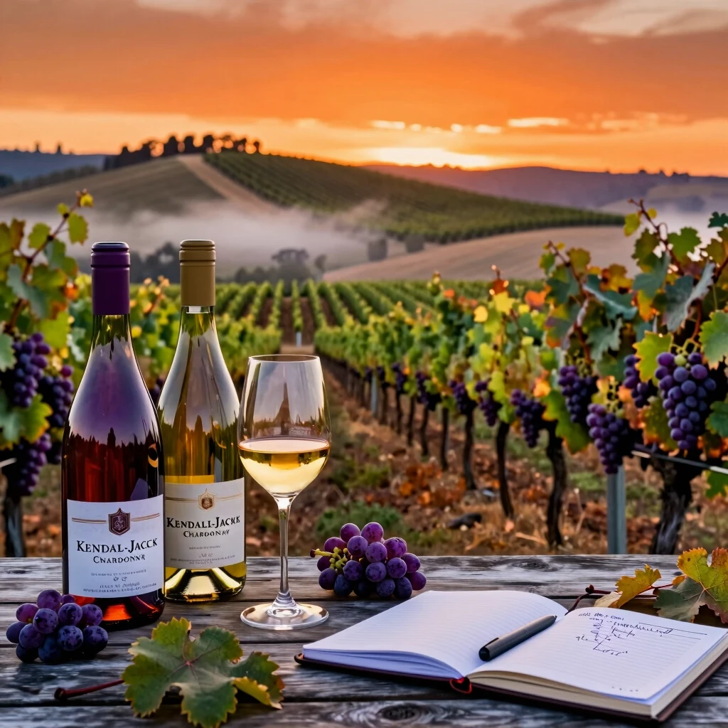Sonoma vineyards with Jackson Family Wines tasting setup