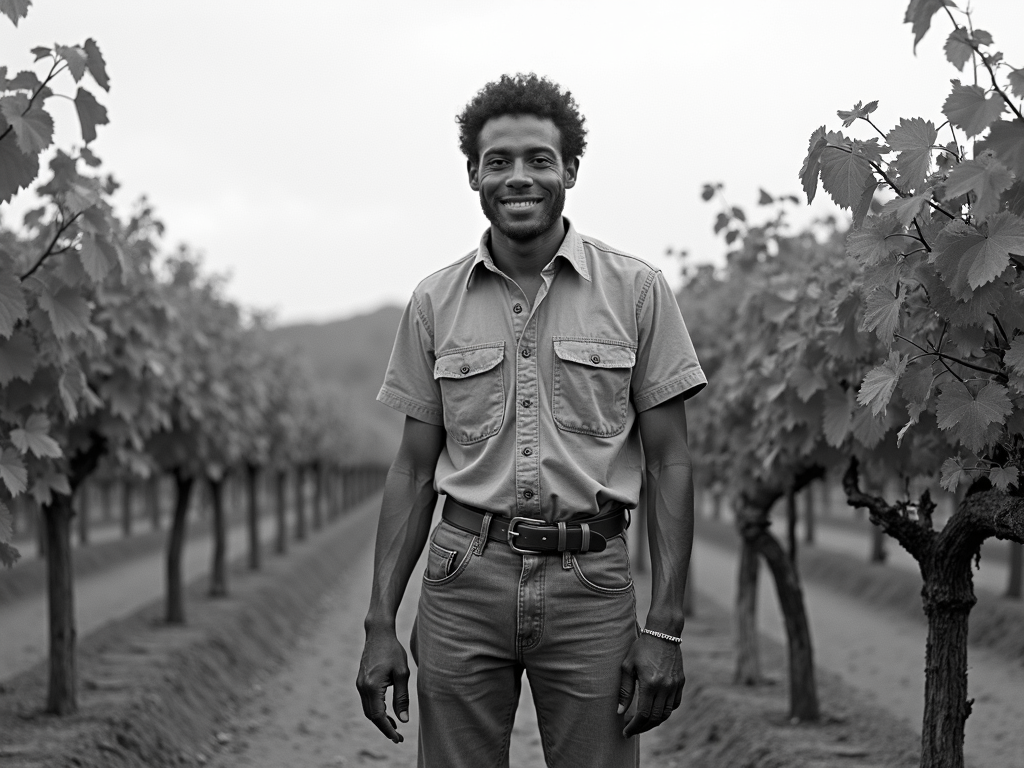 Jess Jackson planting vines in 1974