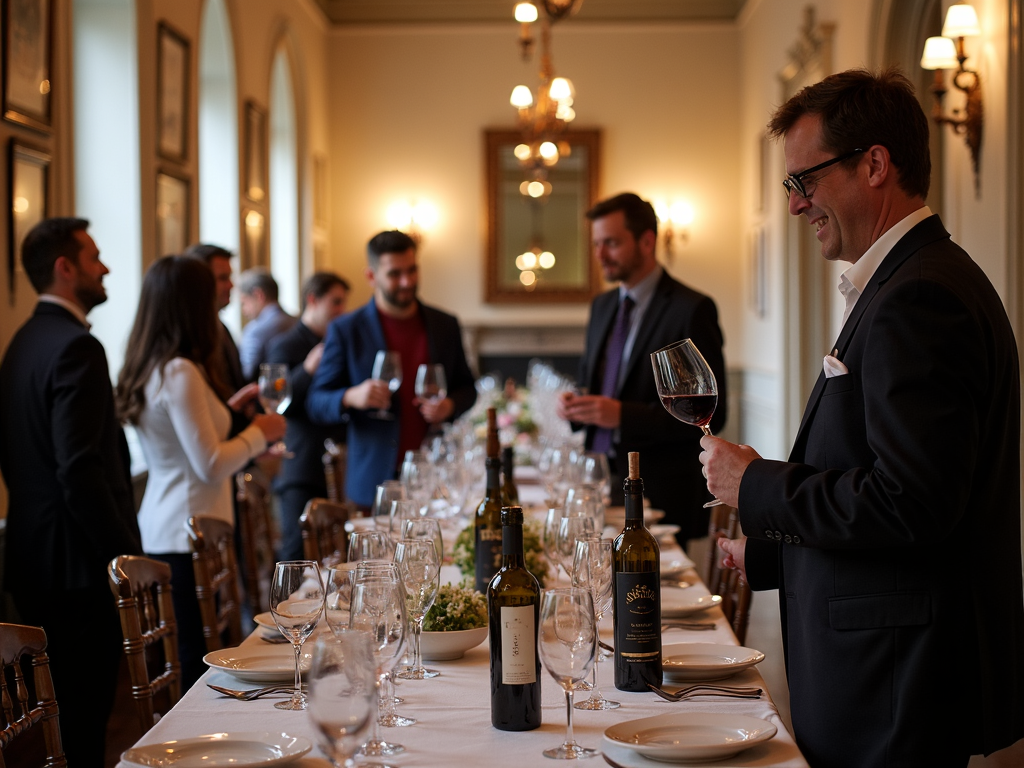 Wine tasting event at Beringer with guests enjoying wine.