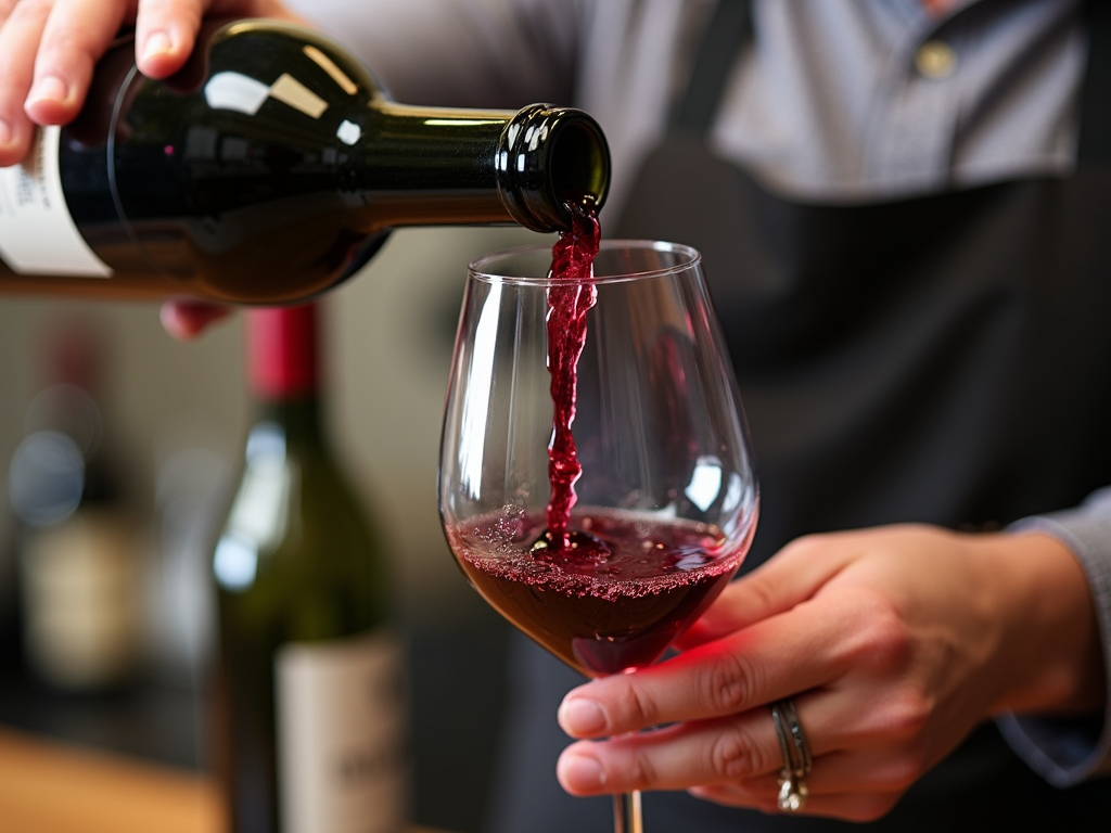 Winemaker pouring wine, showcasing the skill behind Jackson Family Wines.