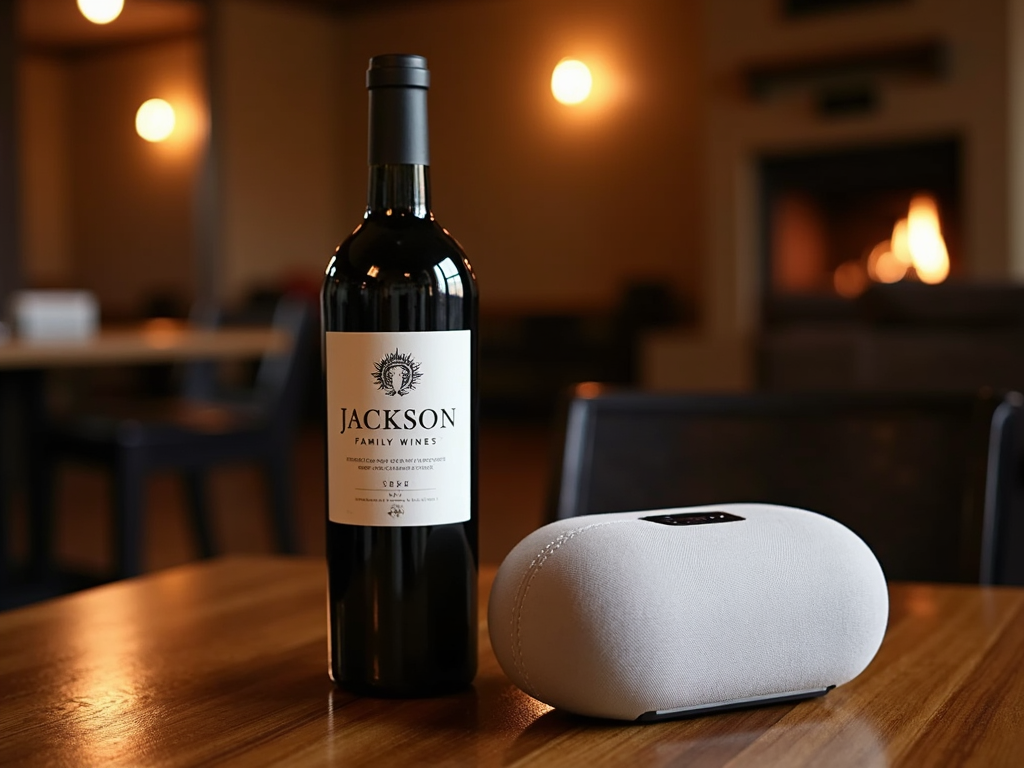 Jackson Family Wines special edition bottle with a futuristic device