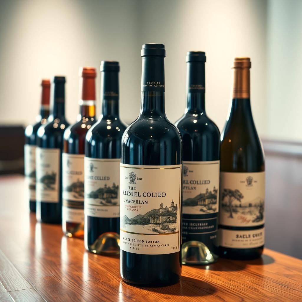 Special edition Jackson Family Wines bottles on display