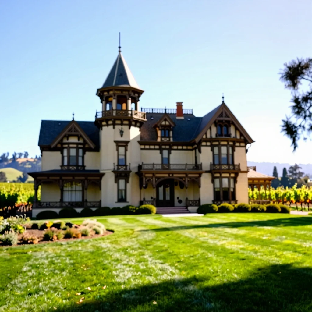 Historic Rhine House at Beringer Vineyards in Napa Valley