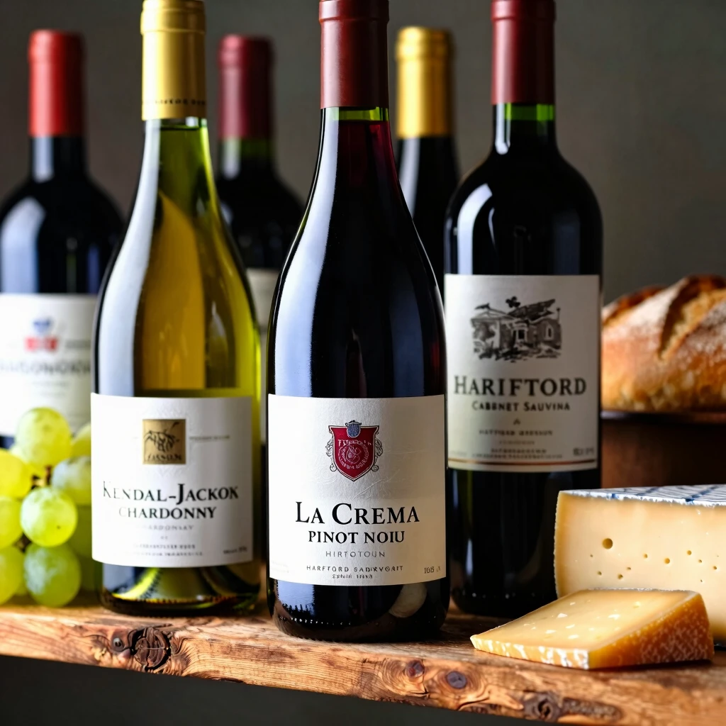 Bottles of Jackson Family Wines with pairing elements