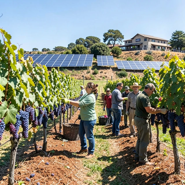 Organic vineyard harvest at Jackson Family Wines