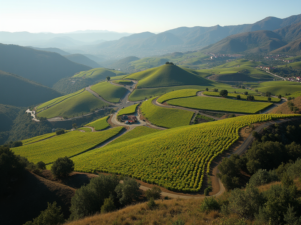 Napa Valley's diverse terroir from above.
