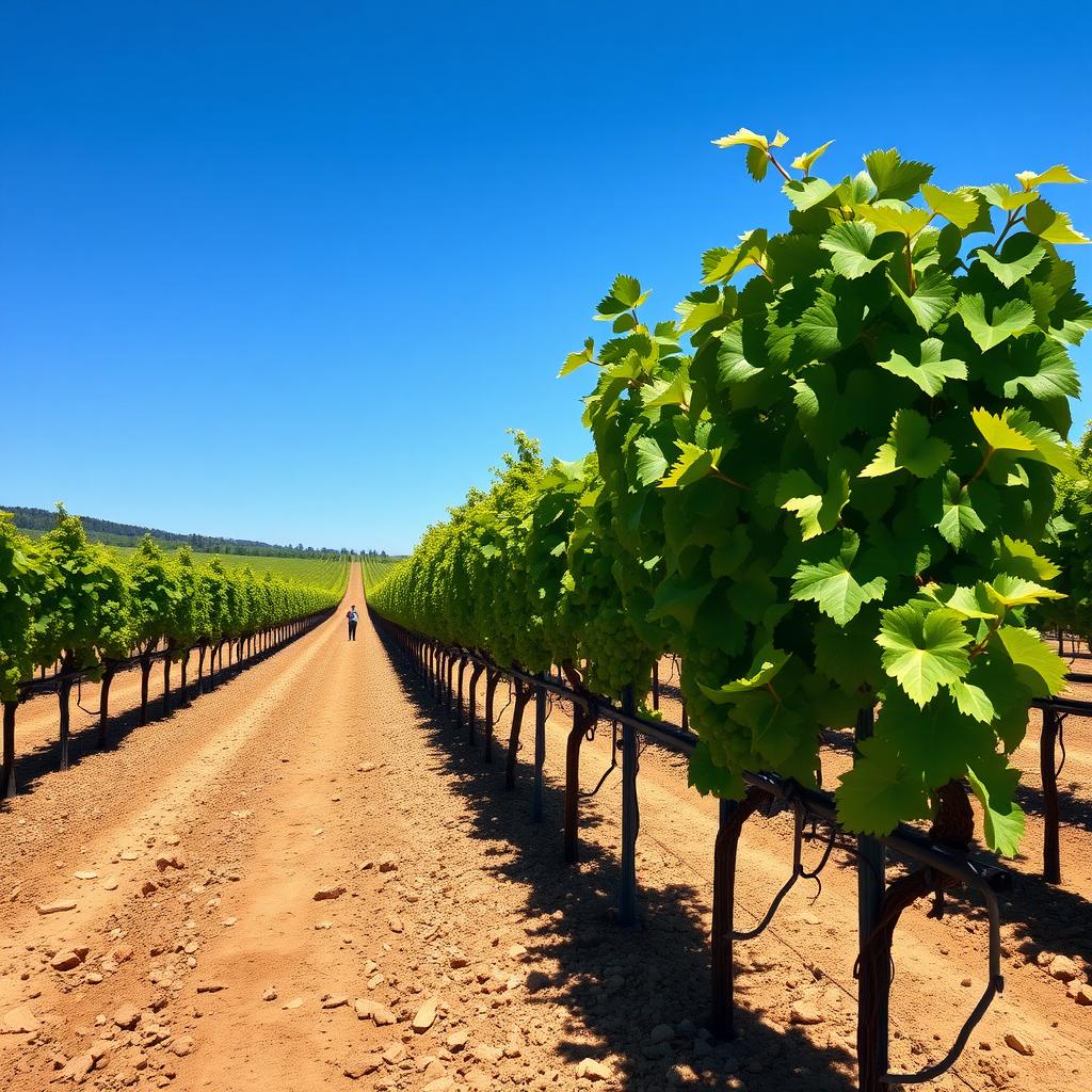 Beringer’s Borrow Pit Vineyard in Oakville, showcasing sustainable viticulture