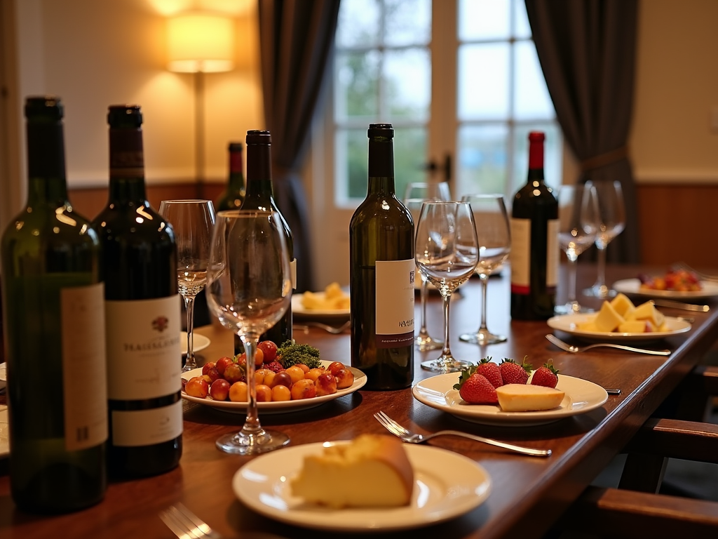 Home wine tasting setup