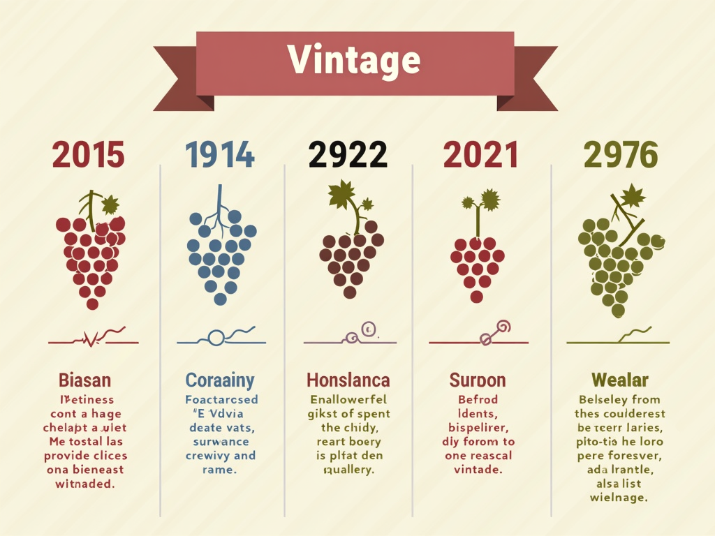 An infographic explaining wine vintages.