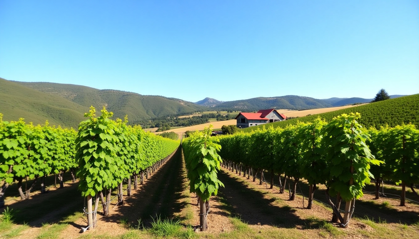 Vineyard landscape.