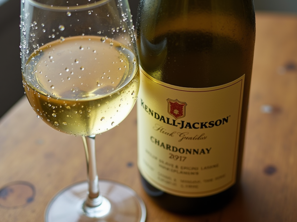 Kendall-Jackson Chardonnay bottle and glass