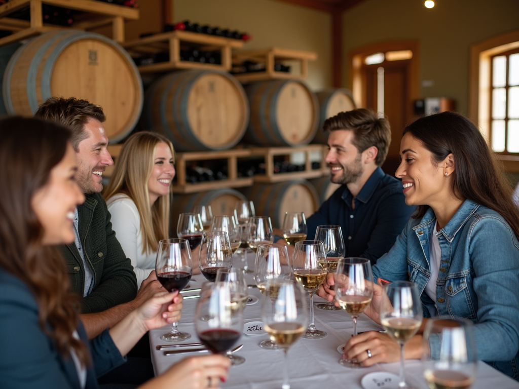 Wine tasting session in the estate’s tasting room