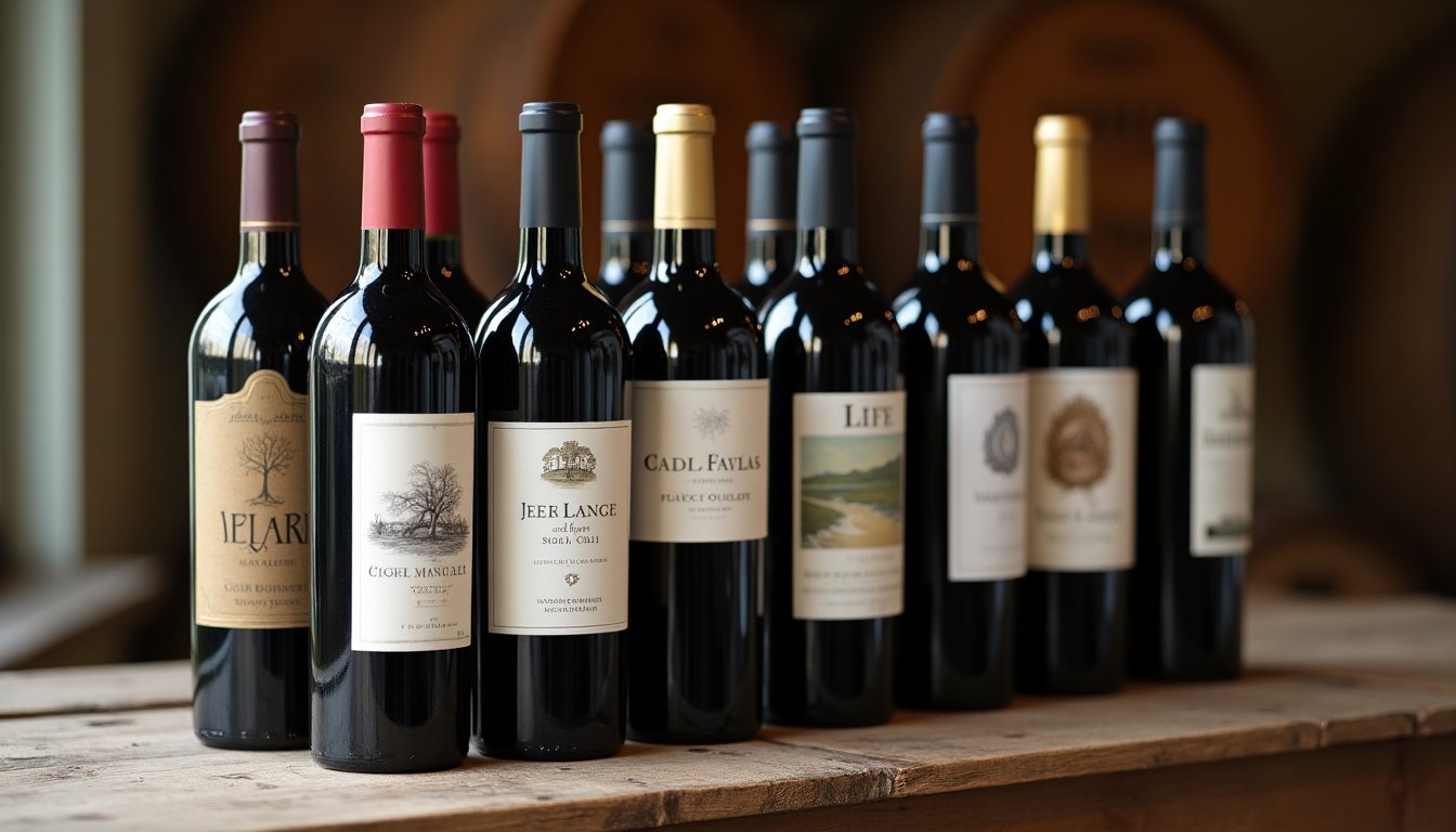 Collection of wine bottles
