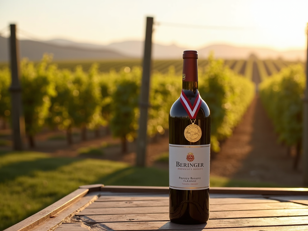 Beringer Private Reserve Cabernet Sauvignon with gold medal