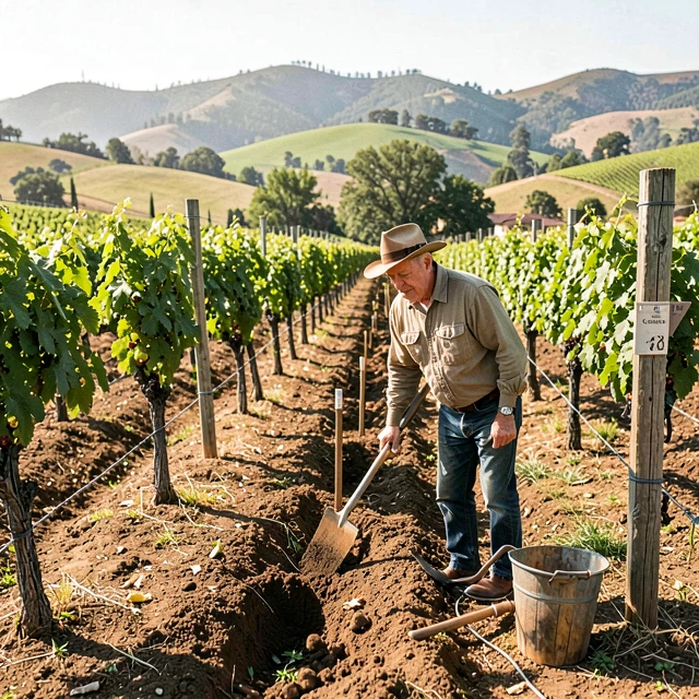Early Kendall-Jackson orchard conversion to vineyard in Lake County