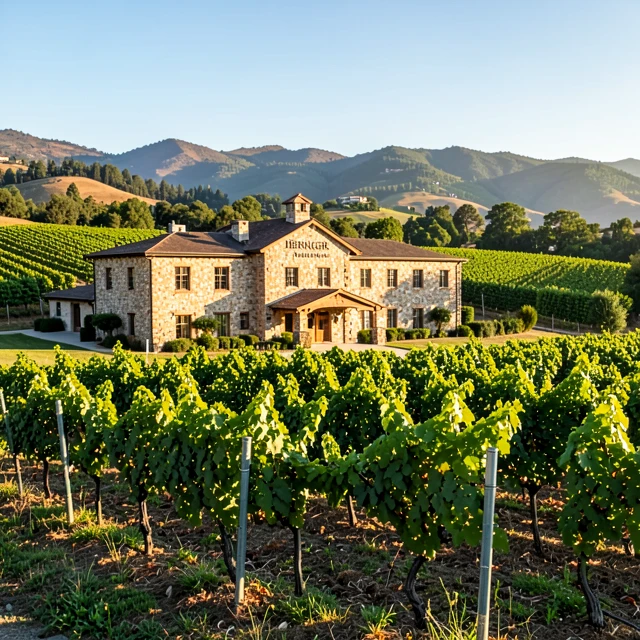 Historic Beringer Vineyards winery in Napa Valley