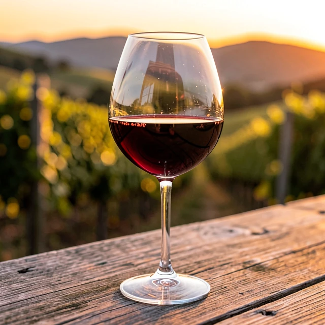 Beringer Merlot wine tasting glass