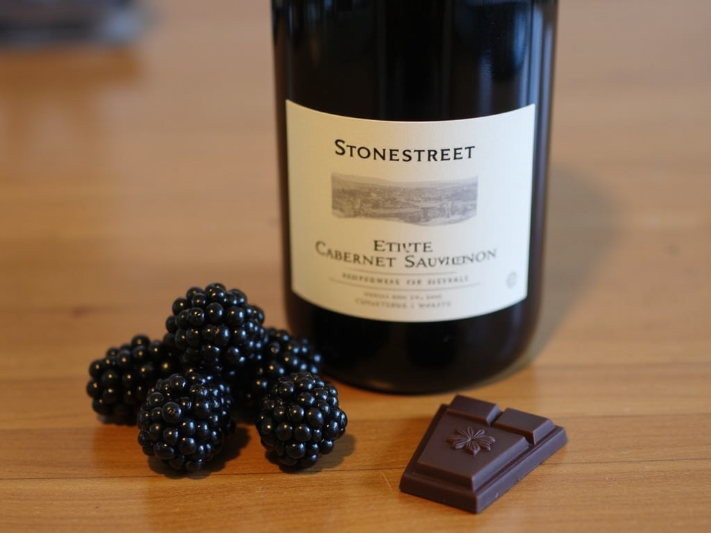 Stonestreet Estate Cabernet Sauvignon with blackberries and chocolate