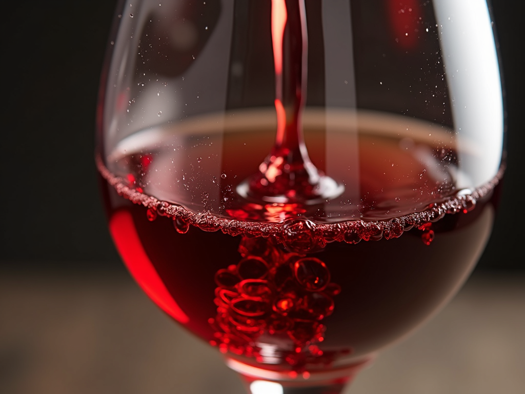 Swirling wine in a glass
