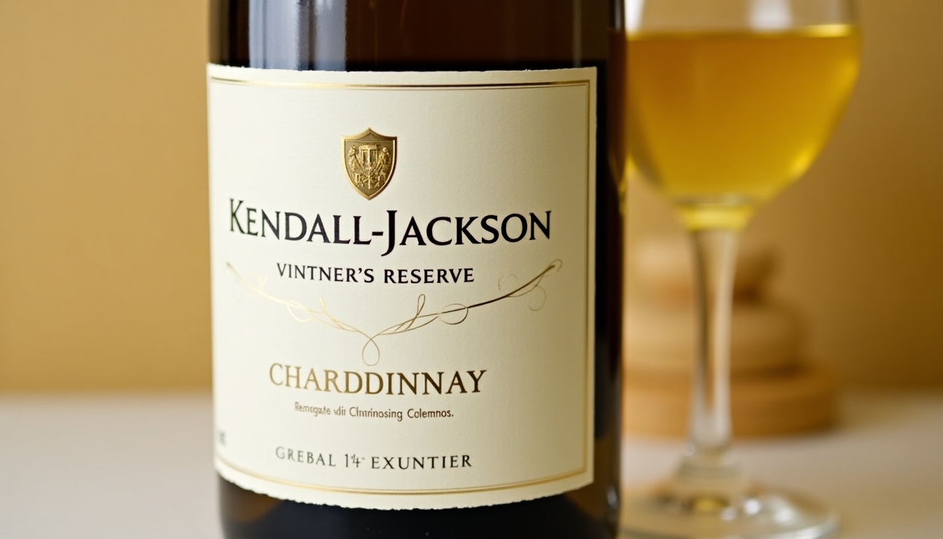 Kendall-Jackson Chardonnay bottle and glass