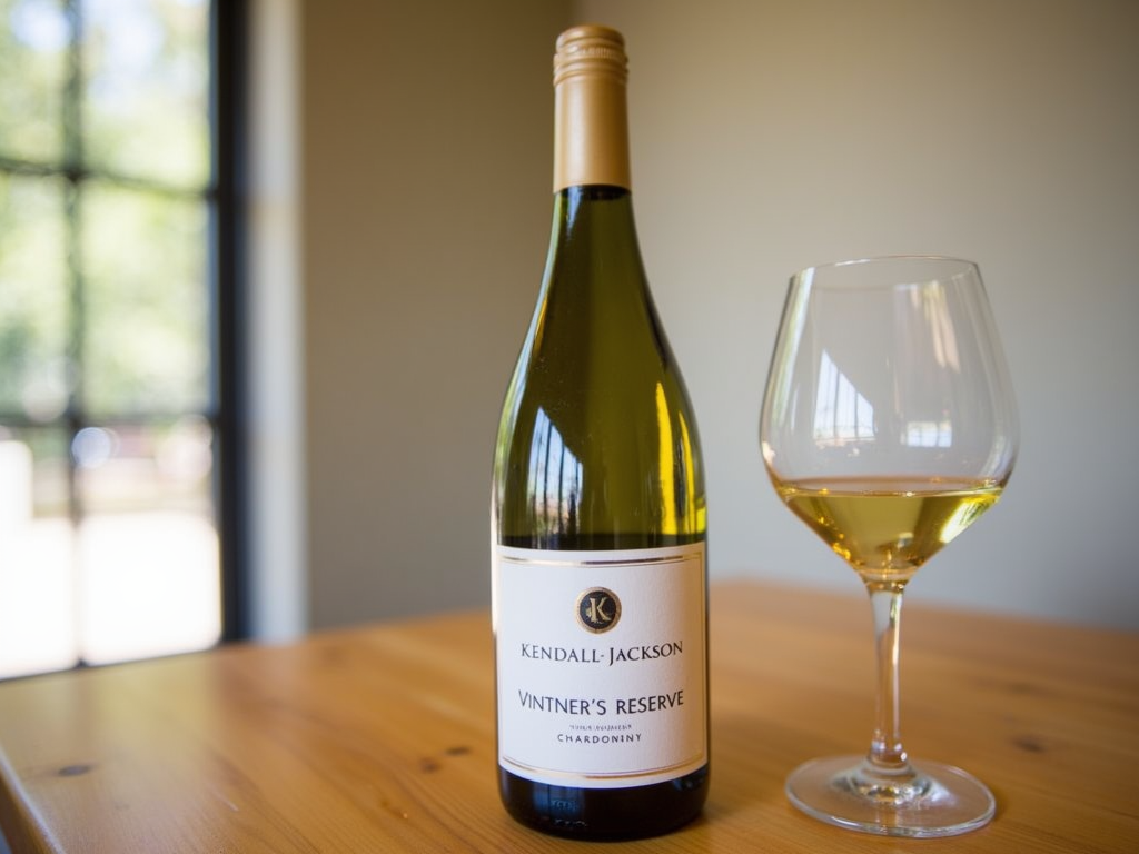 Kendall-Jackson Chardonnay bottle and glass