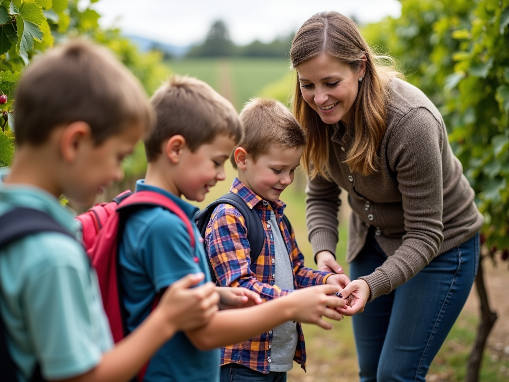 Educational tour at Beringer's vineyard