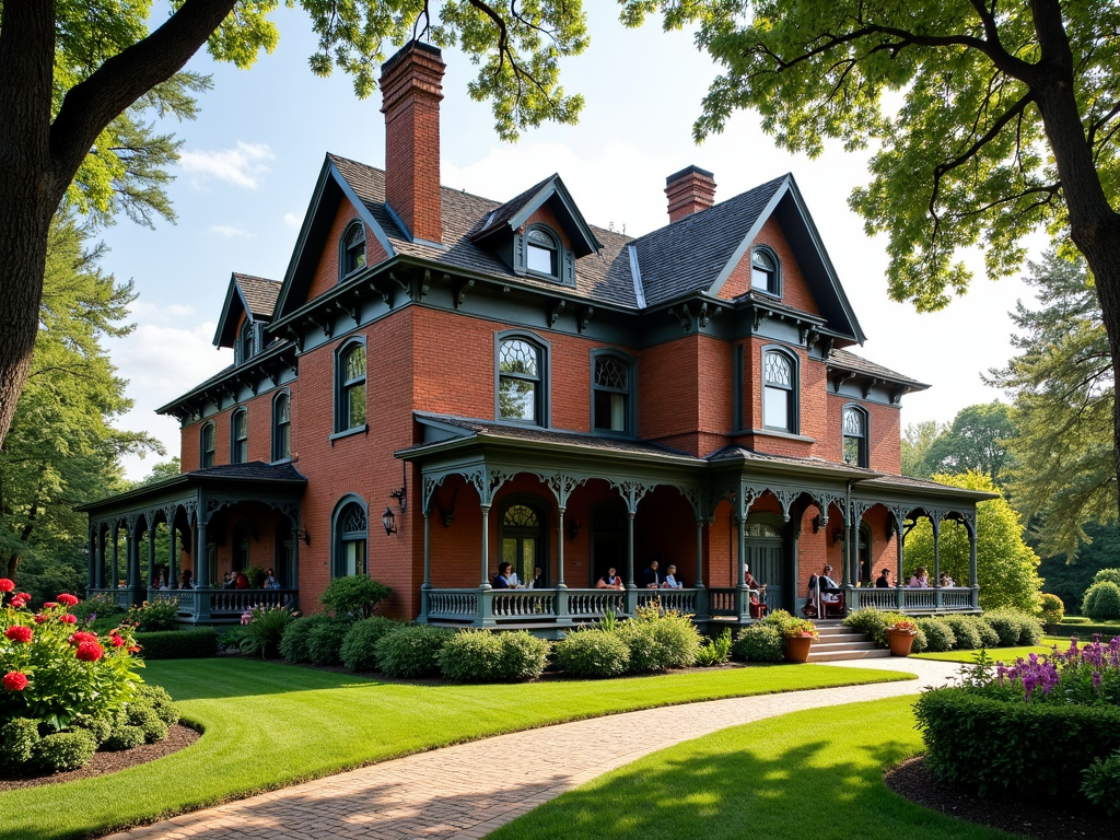 Beringer Rhine House with visitors