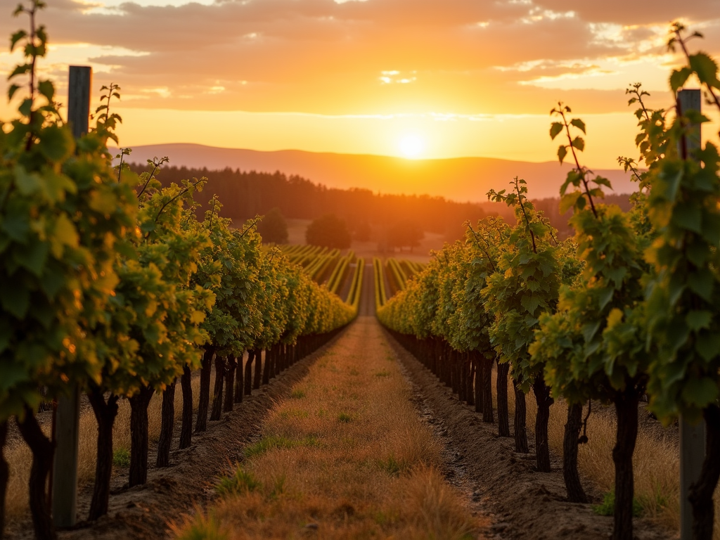 Jackson Family Wines vineyard at sunset