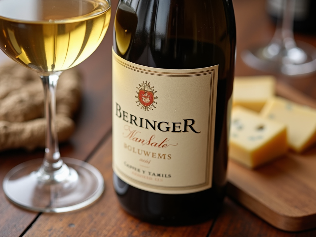 Beringer Wine Bottle and Cheese Platter